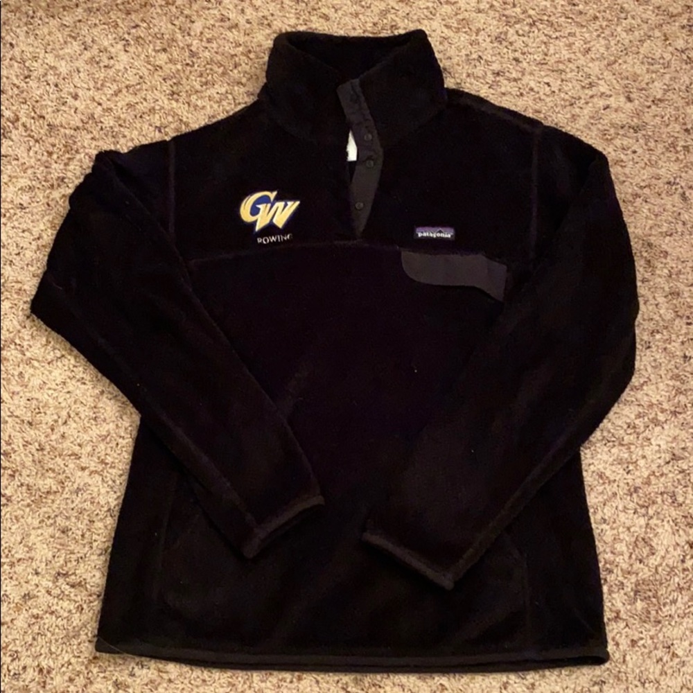 Black Patagonia Snap-T Pullover - GW Rowing
